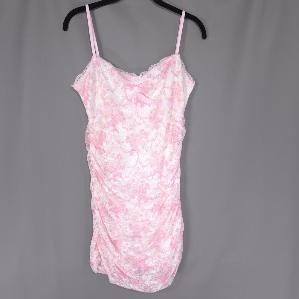 VICTORIA'S SECRET PINK Women’s LARGE New Mini Dress Pink‎ Lace LOVESHACKFANCY